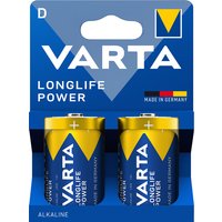 VARTA Alkaline Batterie Longlife Power, Mono (D), 2er