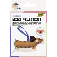 folia Mini Filz-Nähset, Filzinies, 12-teilig, Dackel