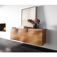 Sideboard New Live-Edge 145 cm Akazie Natur 3 Türen schwebend