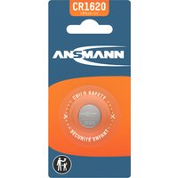 ANSMANN Lithium Knopfzelle, CR1620, 3,0 Volt, 1er-Blister