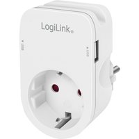 LogiLink Adapterstecker mit Smartphone-Ablagefläche, weiß