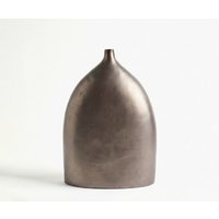 Vase Ogiva B39 x T18 x H51 cm Aluminium Hämatit Gegossen