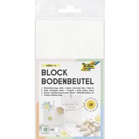 folia Papiertüten mit Blockboden, 120 x 60 x 210 mm, weiß