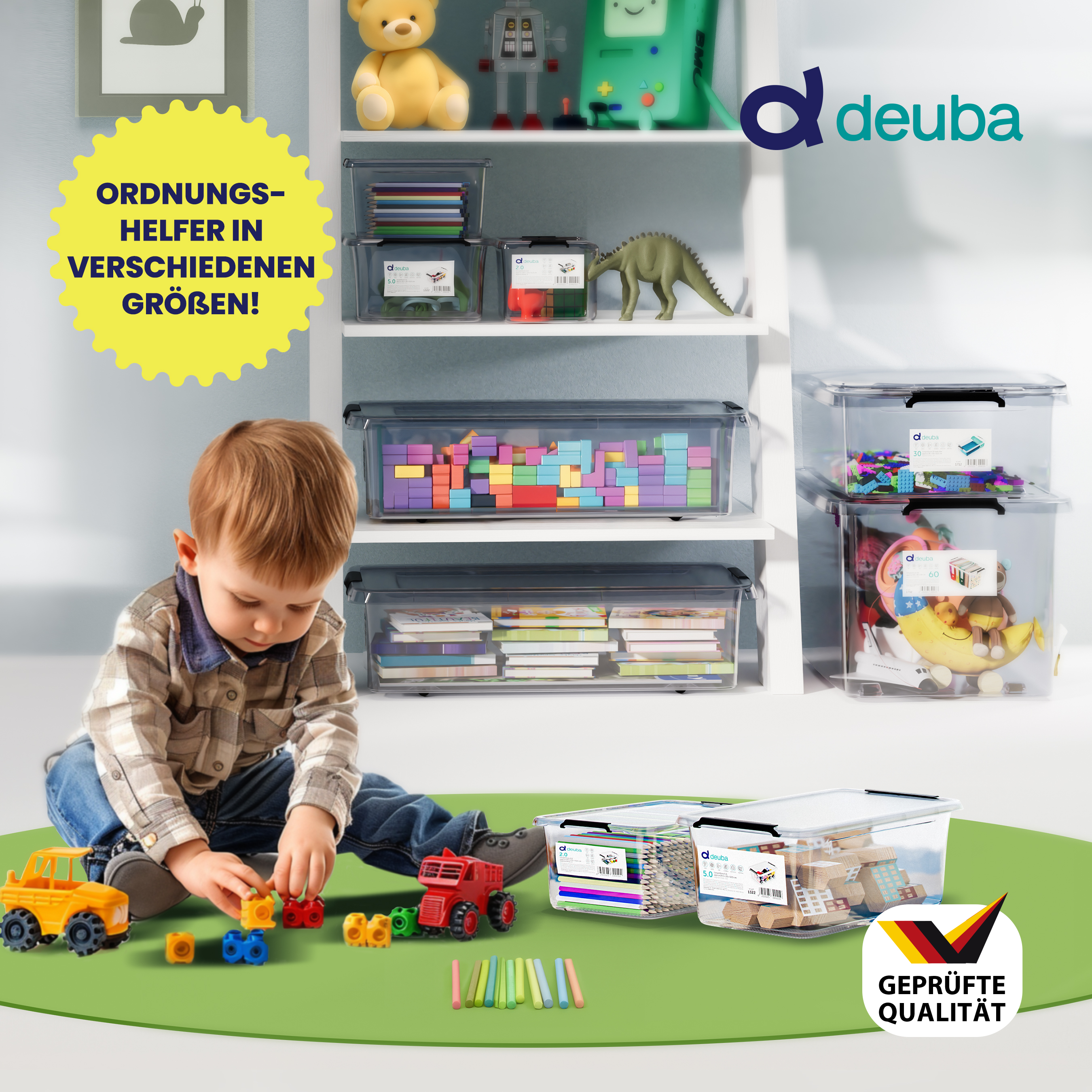 Deuba Aufbewahrungsbox 30x20x12cm 5L transparent stapelbar BPA-frei – Bild 3