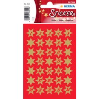 HERMA Weihnachts-Sticker DECOR, Sterne, gold mit Ziffern