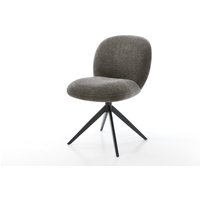 Drehstuhl Nube-Flex Bouclé Soft Schlamm Kreuzgestell breit Schwarz 360 drehbar Wippfunktion Taschenfederkern