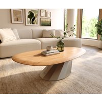 DELIFE Edge Couchtisch Oval Eiche