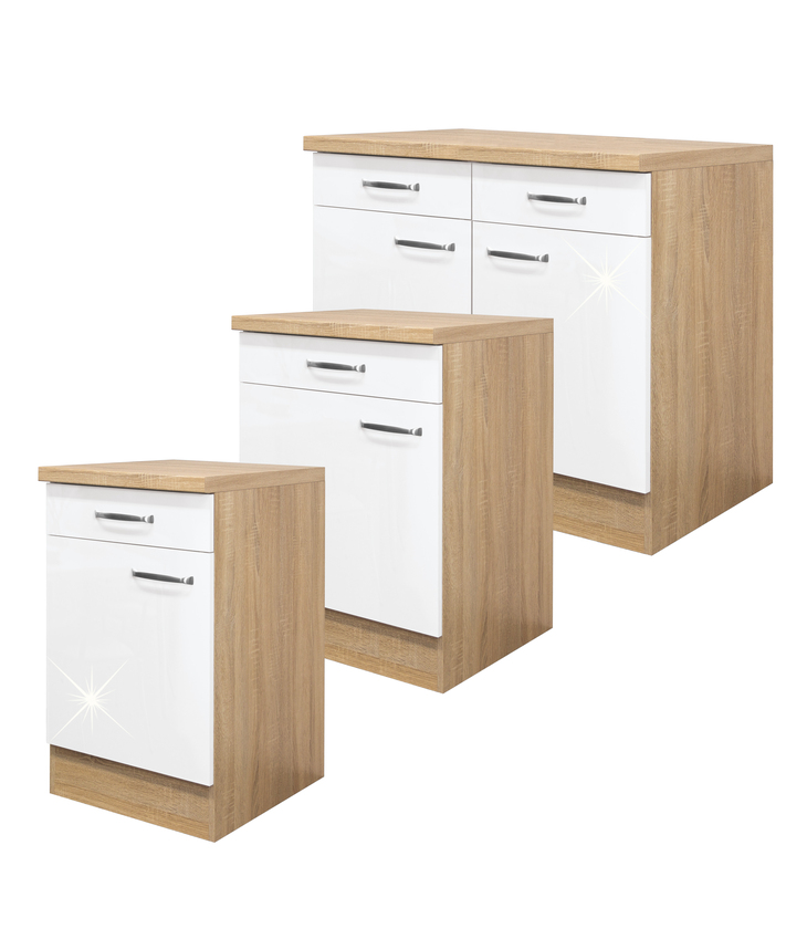 Unterschrank Valero Weiß/Braun 60 x 86 x 60 cm – Bild 4