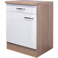 Unterschrank Valero Weiß/Braun 60 x 86 x 60 cm