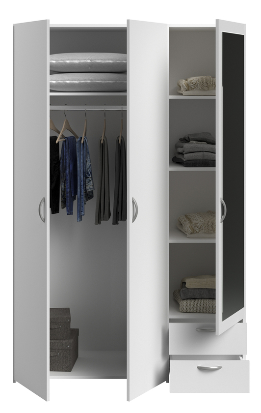 Parisot Kinder-Drehtürenschrank Daily 4 120 x 185 cm weiß – Bild 4