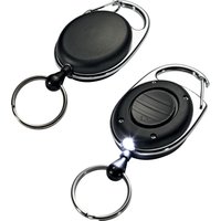 DURABLE Ausweishalter mit Jojo und LED, oval, schwarz – Bild 2