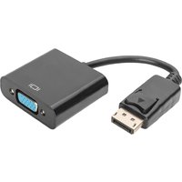 DIGITUS Adapterkabel, DisplayPort - HD15, 0,15 m, schwarz