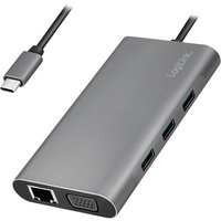 LogiLink USB 3.2 Multifunktionshub, 10-Port, USB-C, silber