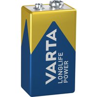 VARTA Alkaline Batterie Longlife Power, E-Block (9V/6LR61)