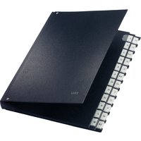 LEITZ Pultordner, A4, A-Z, 24 Fächer, Kunststoff, schwarz