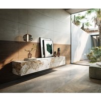 Lowboard Cuor 220 cm Keramik Minas Melange Weiß-Beige 1 Klappe 2 Schubfächer Schwebend – Bild 2