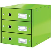 LEITZ Schubladenbox Click & Store WOW, 3 Schübe, grün