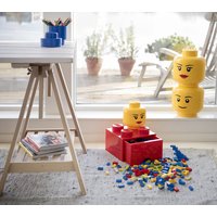 LEGO Aufbewahrungskopf STORAGE HEAD SILLY, S, 2 Liter, gelb – Bild 2