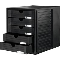 HAN Schubladenbox SYSTEMBOX, 5 Schübe, schwarz