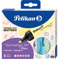 Pelikan Textmarker 490 Pastel, 6er Etui, farbig sortiert