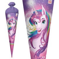 ROTH Schultüte, Einhornportrait, rund, 700 mm, Glitter