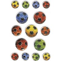 HERMA Sticker MAGIC, Bunte Fußbälle, geprägt
