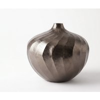 Vase Torvia B25 x T25 x H23 cm Aluminium Mokka Bronze Handgemacht