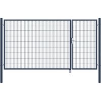 Doppelflügel Gartentor ADITUS - 180 x 350 cm Anthrazit