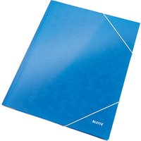 LEITZ Eckspannermappe WOW, DIN A4, Karton, blau-metallic – Bild 2
