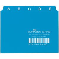 DURABLE Karteiregister A - Z, PP, A7 quer, blau, 25-teilig – Bild 2