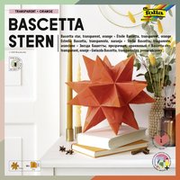 folia Faltblätter Bascetta-Stern, orange-transparent