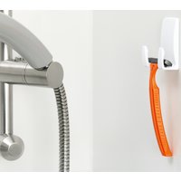 tesa Powerstrips Rasierhalter, WAVE, WATERPROOF, weiß