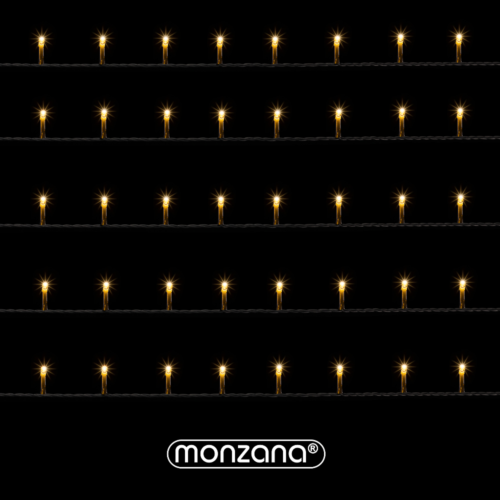 monzana Lichterkette Warmweiß 20m Fernbedienung – Bild 3