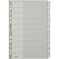 LEITZ Mylarkarton-Register, Zahlen, A4, 1-10, 10-teilig, grau – Bild 2