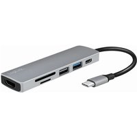 LogiLink USB-C 6-in-1 Multifunktions-Hub, silber – Bild 2