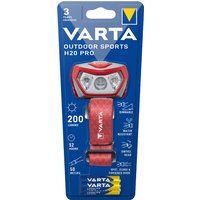 VARTA LED-Kopflampe, Outdoor Sports H20 Pro, rot/grau