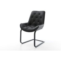 Freischwinger Taimi-Flex Echt-Leder Schwarz Freischwinger flach Schwarz
