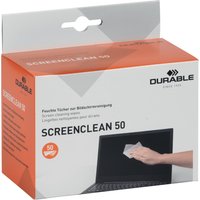 DURABLE Bildschirm-Reinigungstücher SCREENCLEAN 50