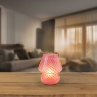 LED-Tischlampe aus Glas, Ø ca. 15 cm