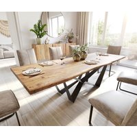DELIFE Edge Esstisch Akazie Schwarz