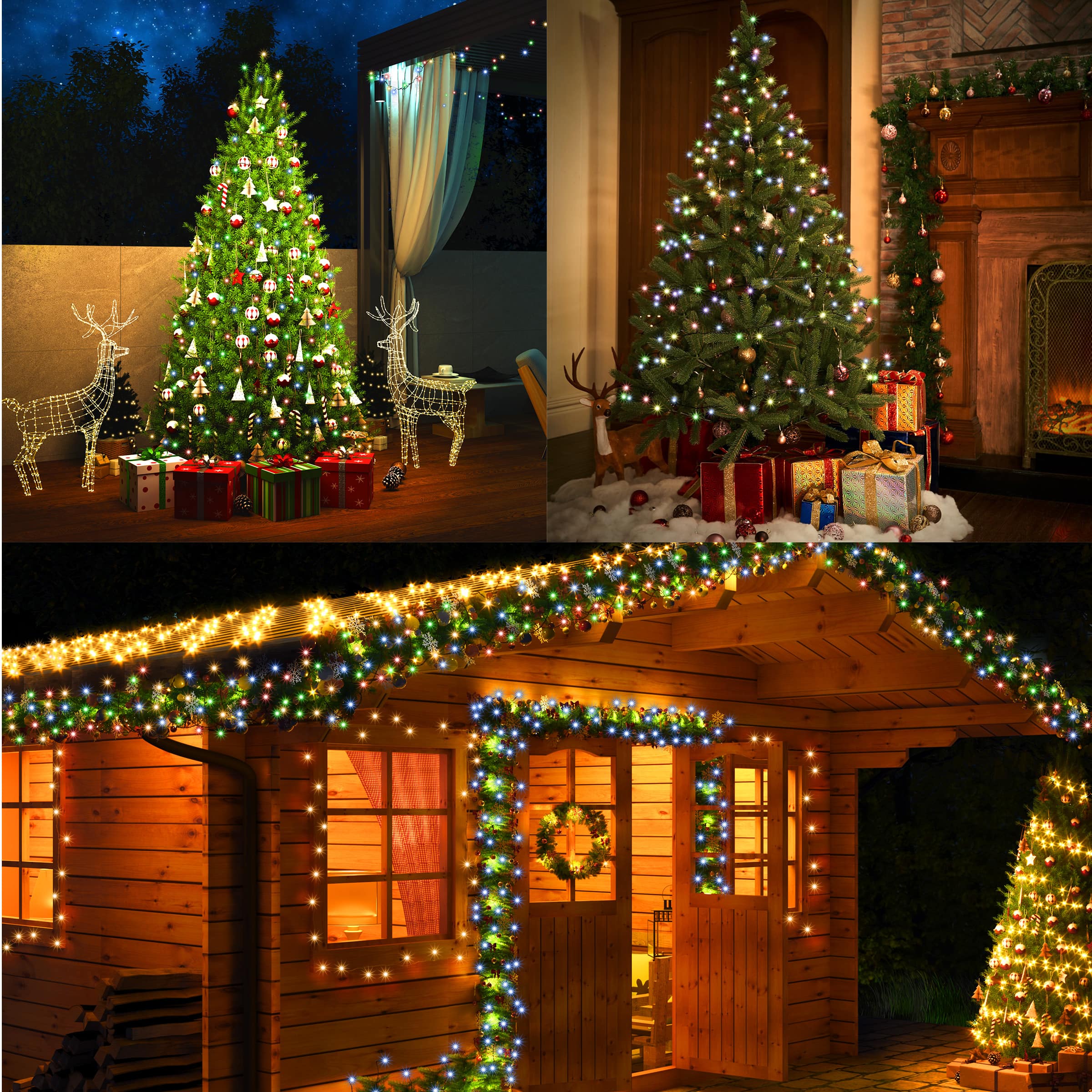 monzana Lichterkette Weihnachten Bunt 14m – Bild 2