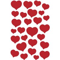 HERMA Sticker MAGIC, Rote Herzen, Stone