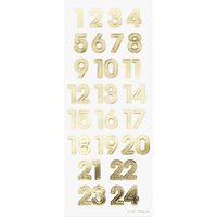 folia Adventskalender-Sticker, NUMBERS GOLD