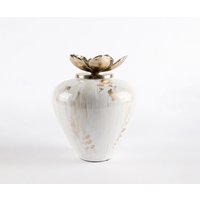 Vase Florena B29 x T29 x H35 cm Glas Kintsugi Handgemacht