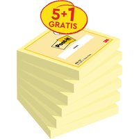 Post-it Haftnotizen notes, 76 x 76 mm, gelb, 5 1 gratis – Bild 2