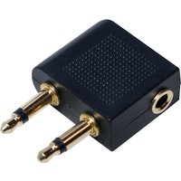LogiLink Flugzeug Audio-Adapter, 2 x 3,5 mm Klinkenstecker