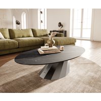 DELIFE Edge Couchtisch Oval Braun