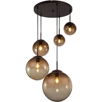 VARUS Pendellampe braun 15865-5, D/H: 65 x 150 cm, Glas, Metall