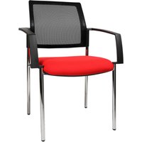 Topstar Besucherstuhl, BtoB 10 Netz, rot – Bild 2
