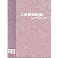 ROTH Zeugnismappe Pattern mit Buchschrauben, Dusty Rose